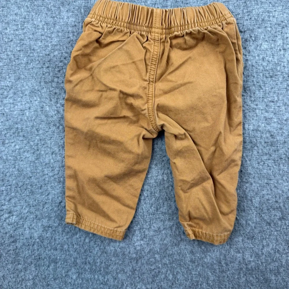 Carter's Jogger Pants Kid's 6M Brown‎ Elastic Waist 100% Cotton Chino Trousers